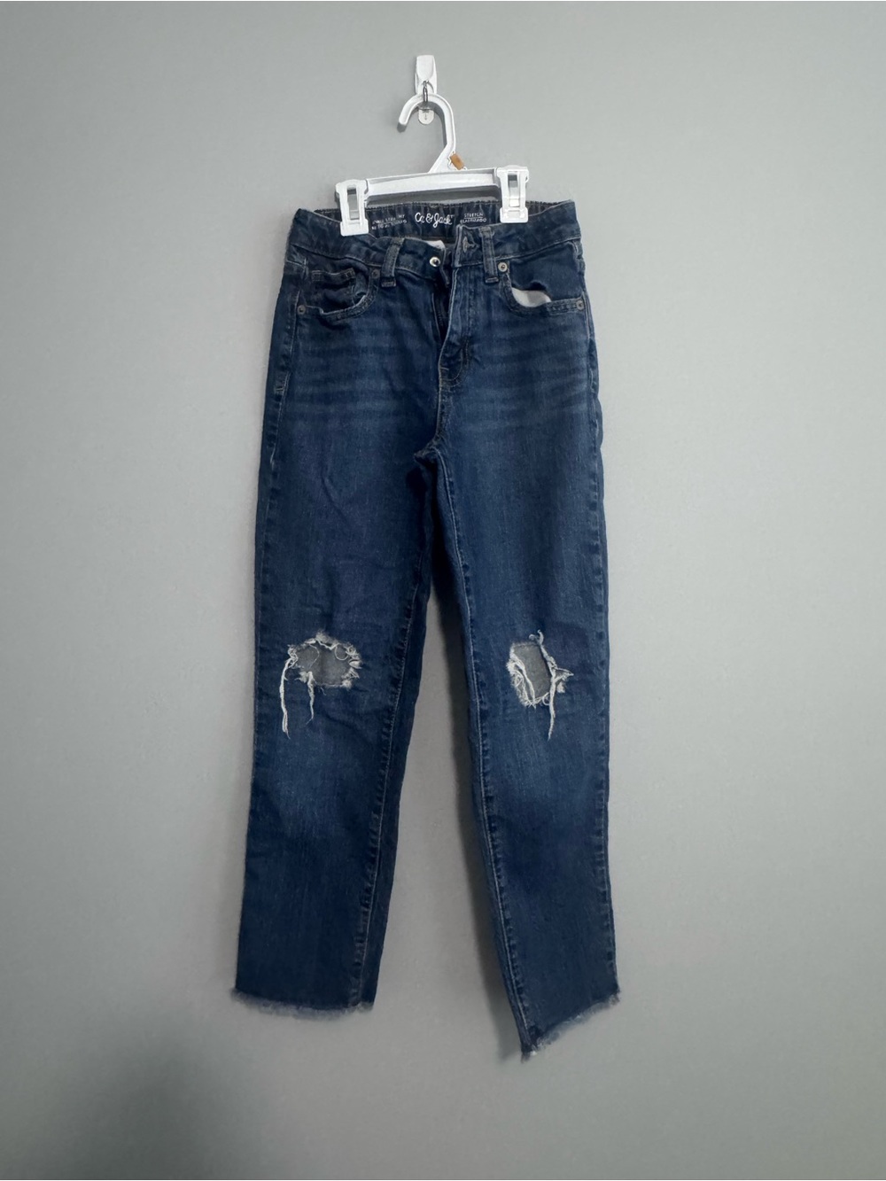 Dark Wash Distressed Girls Jeans - Cat & Jack